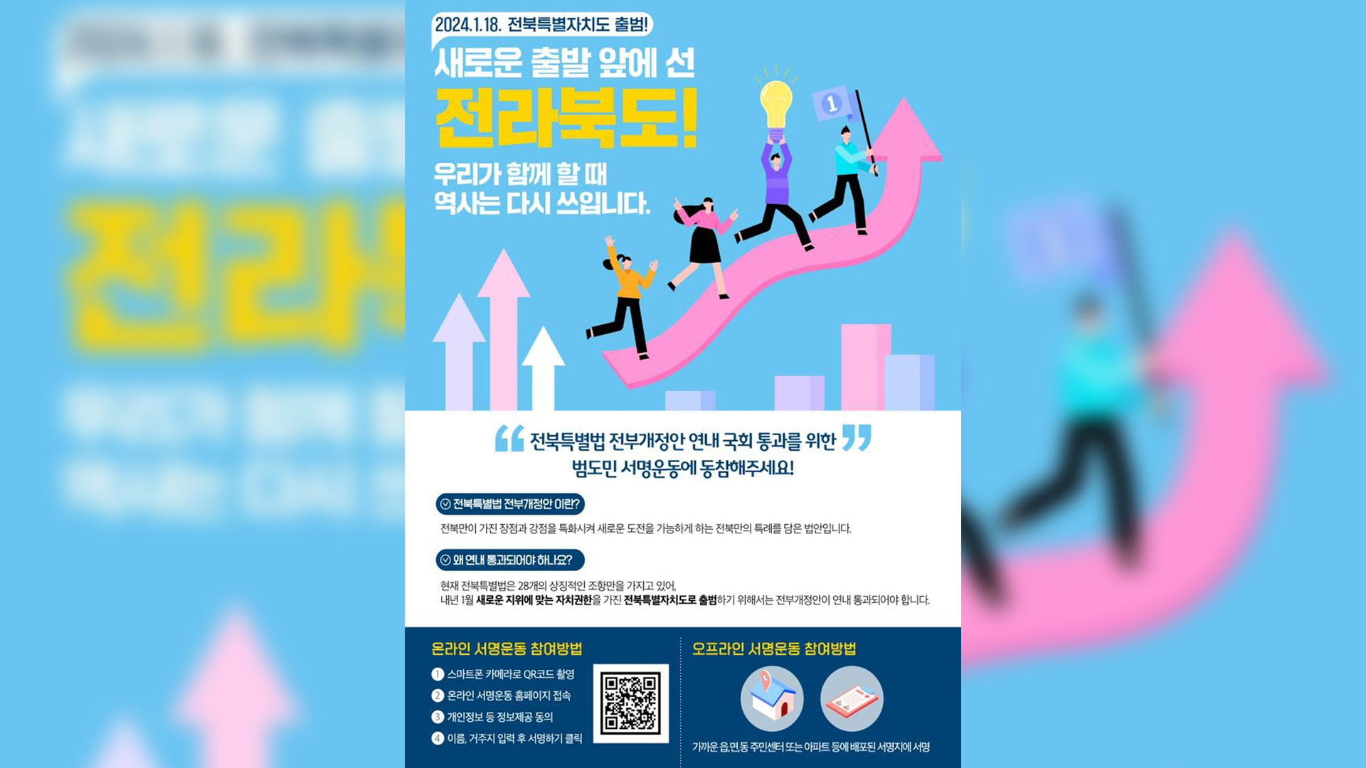 전북특별법 개정안 통과 염원 서명운동 돌입