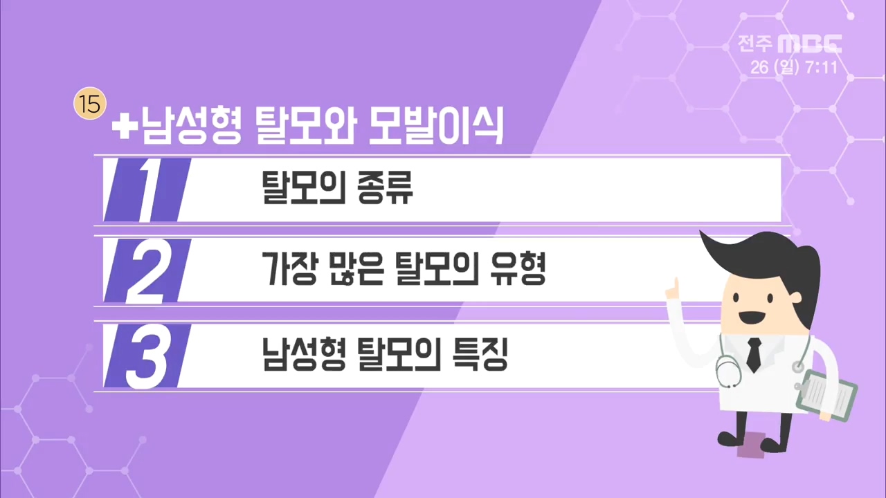  남성형 탈모와 모발이