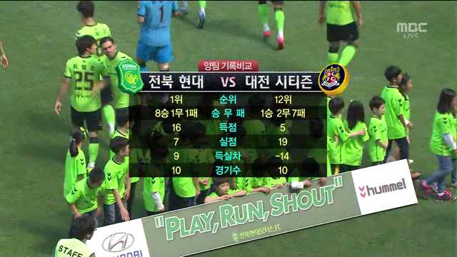 K-리그 프로축구 전북 : 대전 (후반전)