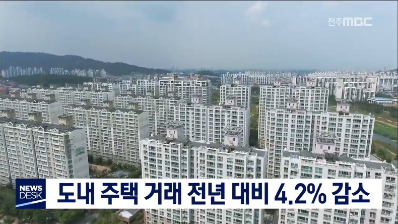 주택 거래 전년 대비 감소