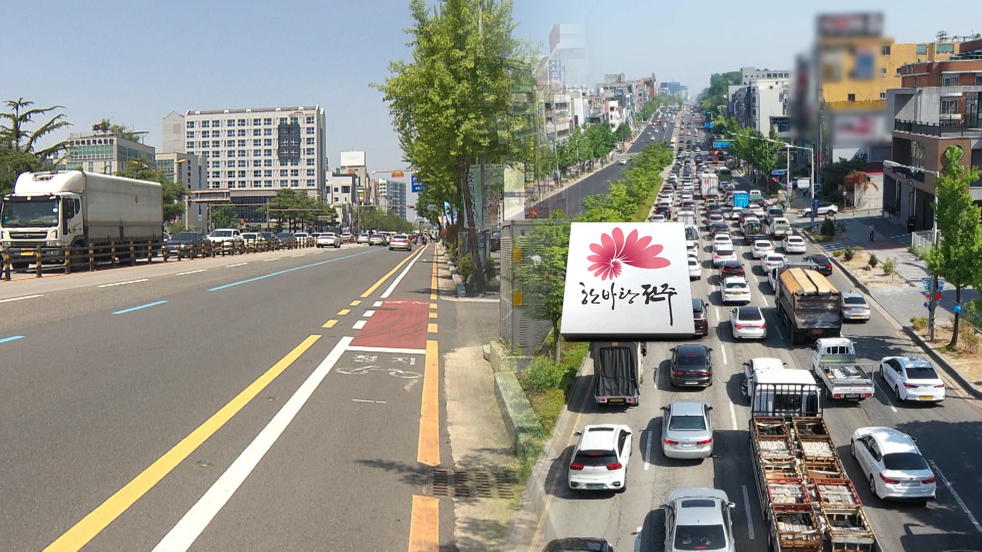 논란의 자전거 전용도로..