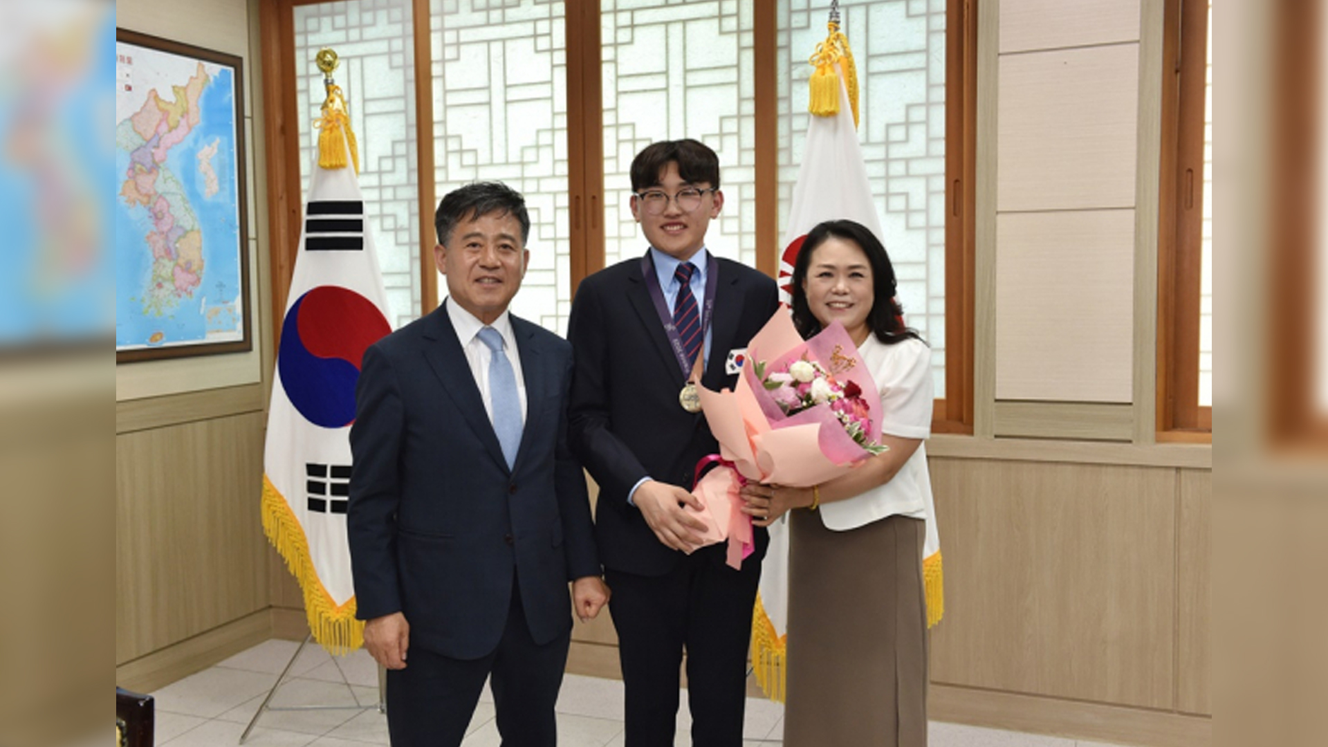 김제시, 국제장애인기능올림픽대회 노재욱 선수 격려