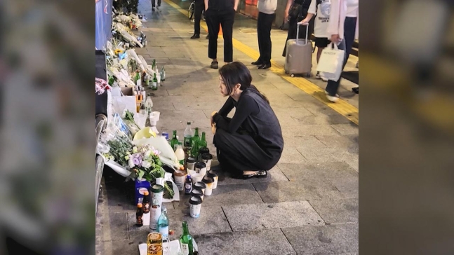 김건희 여사, 어젯밤 시청역 참사 현장 찾아 추모