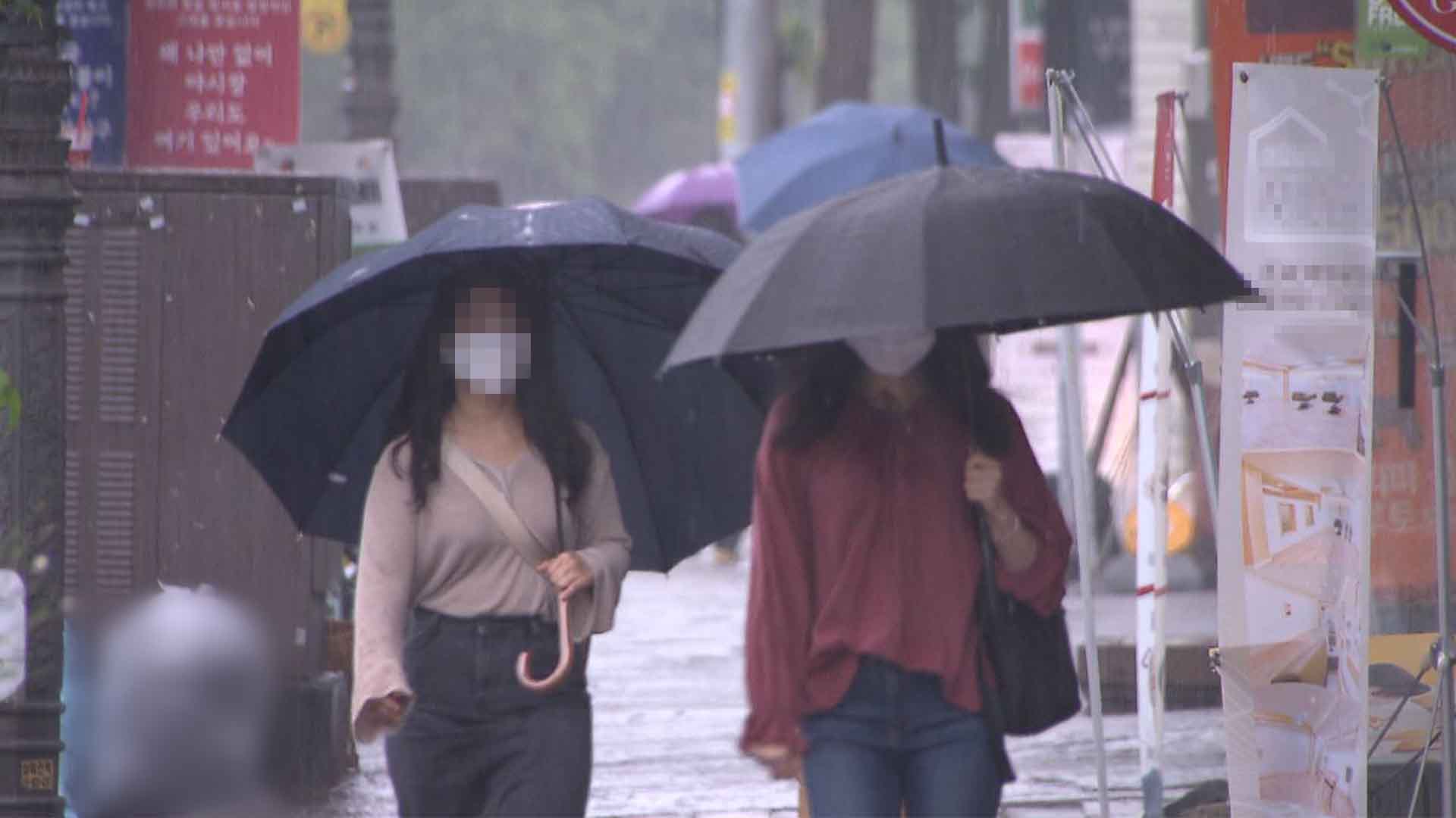 대체로 흐리고 5mm안팎의 비