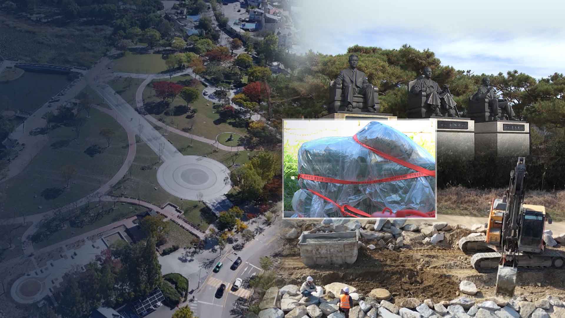 '전주시, 또 동상 철거 논란'.. 그늘도 추모 공간도 사라져