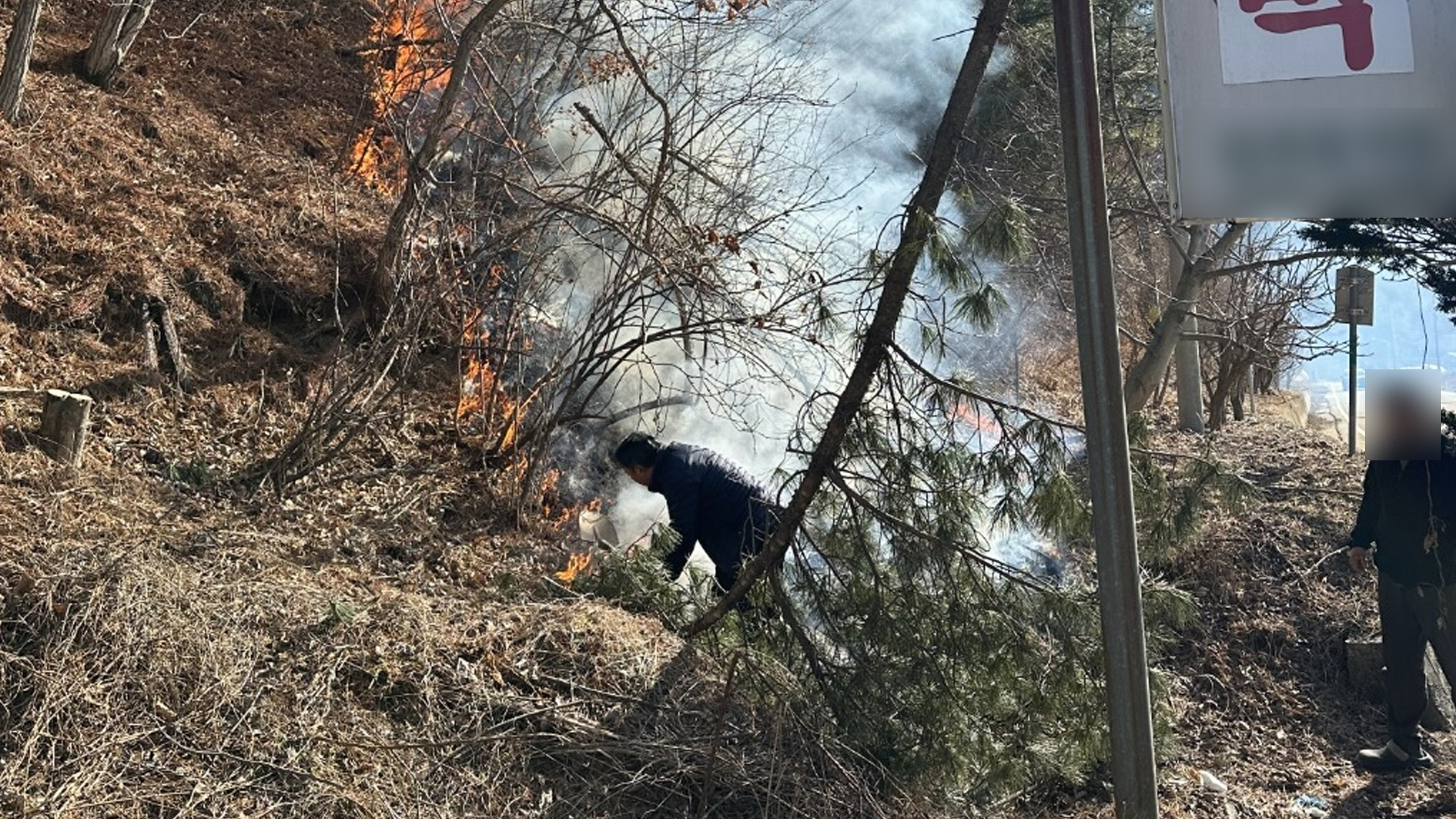 무주 무풍면 '산불'.. 35분여 만에 진화