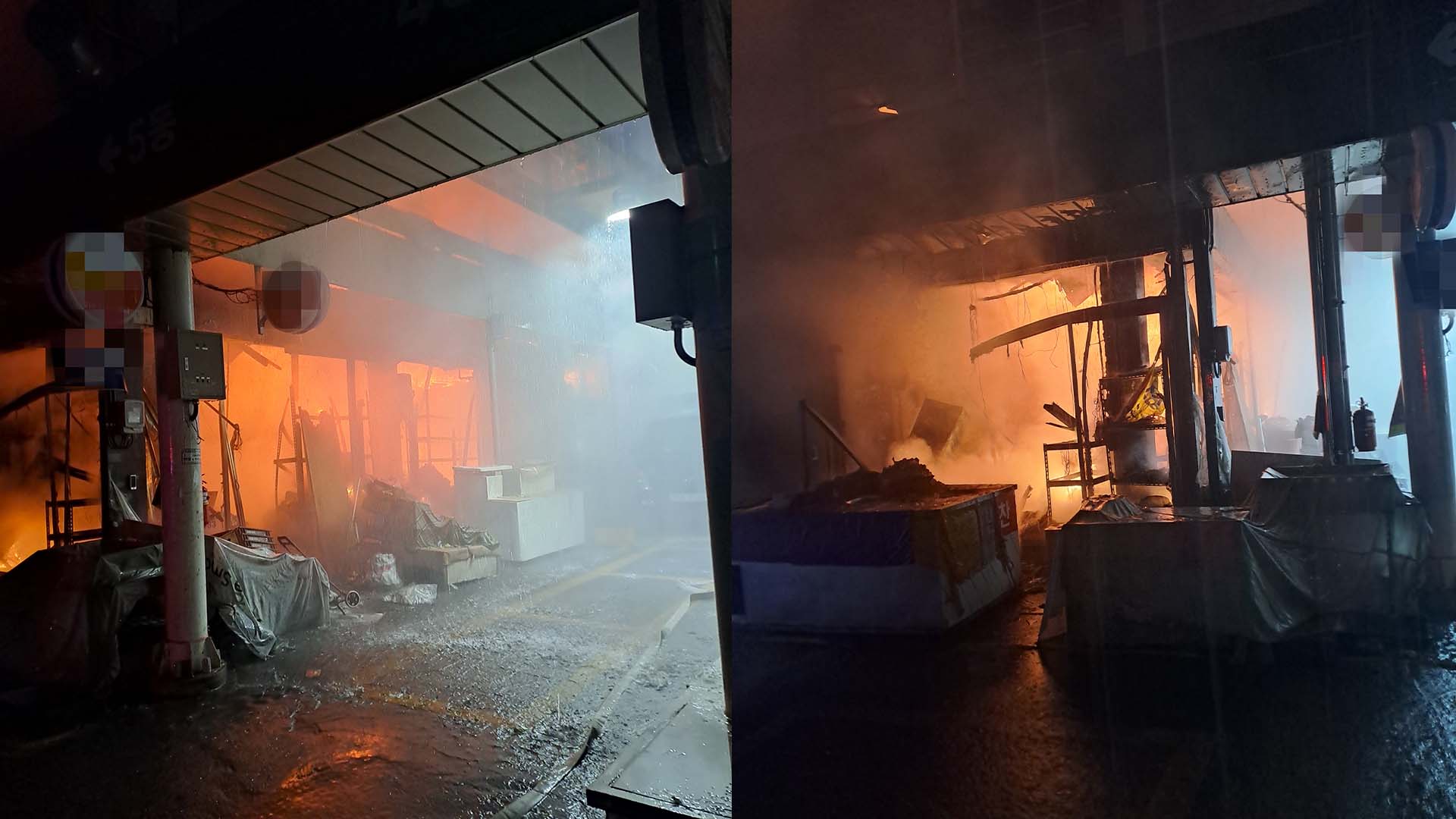 남원 춘향골 공설시장 불.. 점포 6곳 불 타