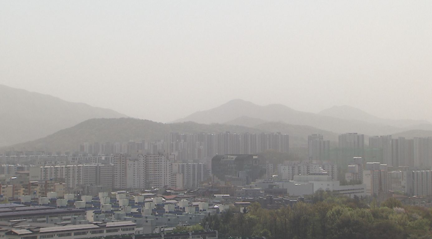 군산·전주 등 미세먼지주의보.. 내일까지 황사 영향
