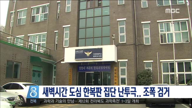 집단 난투극 조폭 10여 명 검거