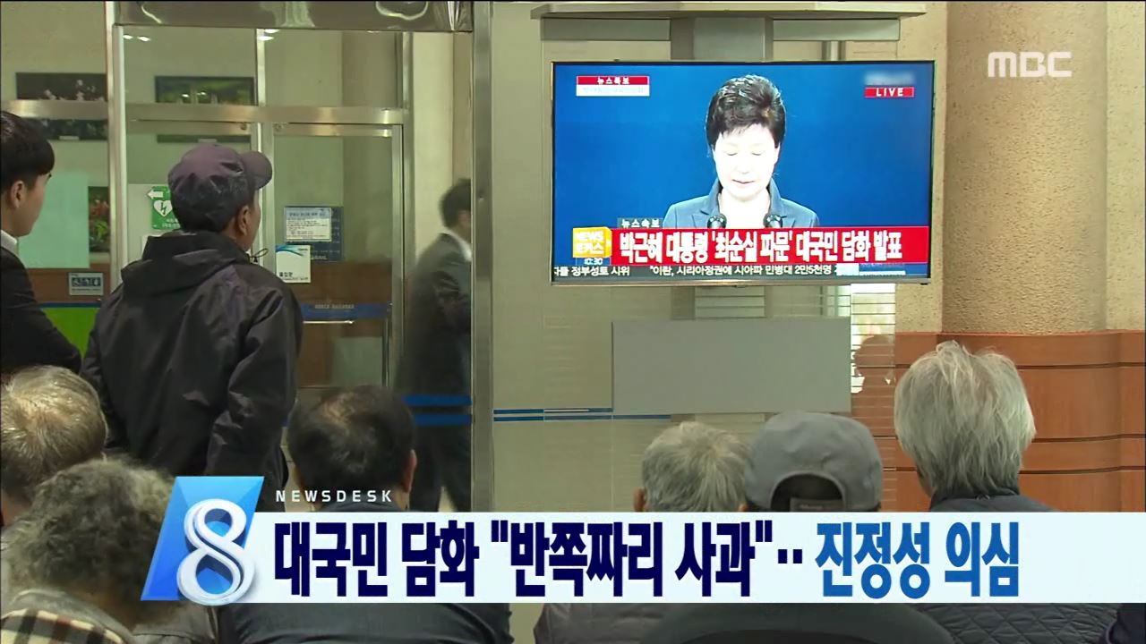 대통령 담화 반응